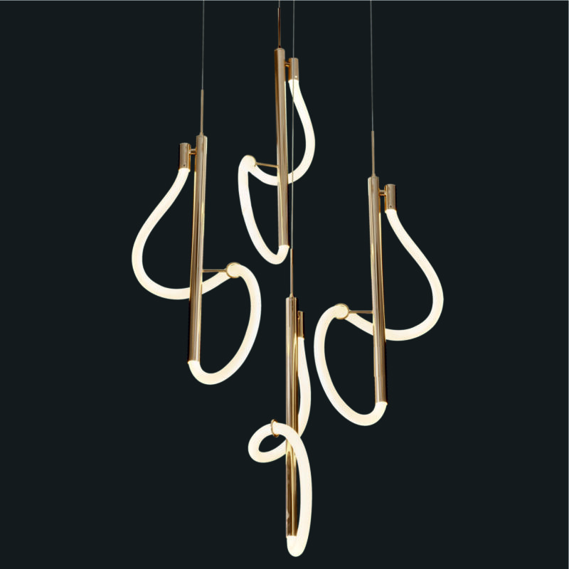 Rose gold hot sale hanging lights